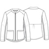 image:imageCherokee Atmos Scrub Jacket for Women Shirttail Hem 2 PocketsNavy