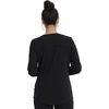image:imageCherokee Euphoria Women Warm Up Scrubs Jacket Snap Front 4 PocketsBlack