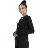 image:imageCherokee Euphoria Women Warm Up Scrubs Jacket Snap Front 4 PocketsBlack