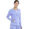image:imageCherokee Euphoria Women Warm Up Scrubs Jacket Snap Front 4 PocketsCiel Blue