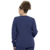 image:imageCherokee Euphoria Women Warm Up Scrubs Jacket Snap Front 4 PocketsNavy