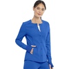 image:imageCherokee Euphoria Women Warm Up Scrubs Jacket Snap Front 4 PocketsRoyal