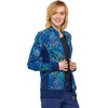 image:imageCherokee Flexibles Women Warm Up Scrubs Jacket Zip Front Knit Panel CK308Wild Confetti