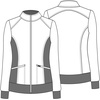 image:imageCherokee Flexibles Women Warm Up Scrubs Jacket Zip Front Knit Panel CK308Wild Confetti