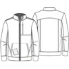 image:imageCherokee Form Scrub Jacket for Men Standard Collar Zip Front 4 PocketsPewter