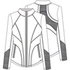 image:imageCherokee Form Warm Up Scrub Jacket for Women Zip Front Mock NeckBlack
