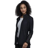 image:imageCherokee Form Warm Up Scrub Jacket for Women Zip Front Mock NeckBlack