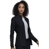image:imageCherokee Form Warm Up Scrub Jacket for Women Zip Front Mock NeckBlack
