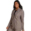 image:imageCherokee Form Warm Up Scrub Jacket for Women Zip Front Mock NeckIron