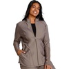 image:imageCherokee Form Warm Up Scrub Jacket for Women Zip Front Mock NeckIron