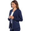 image:imageCherokee Luxe Sport Women Warm Up Scrubs Jacket Zip Front CK300Navy