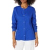 image:imageCherokee Luxe Women Warm Up Scrubs Jacket Snap Front 1330Galaxy Blue