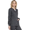 image:imageCherokee Luxe Women Warm Up Scrubs Jacket Snap Front 1330Pewter