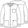 image:imageCherokee Men Warm Up Scrubs Jacket Workwear Revolution Snap Front WW380Wine