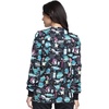 image:imageCherokee Printed Snap Front Womens Scrub Jacket with 2 PocketsIm a Dentisaurus