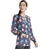 image:imageCherokee Printed Snap Front Womens Scrub Jacket with 2 PocketsScience Friends