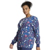 image:imageCherokee Printed Snap Front Womens Scrub Jacket with 2 PocketsScrub Life