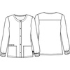 image:imageCherokee Printed Snap Front Womens Scrub Jacket with 2 PocketsWork of Heart