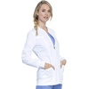 image:imageCherokee Rev Tech Warm Up Scrub Jacket for Women Zip Front 4 PocketsWhite