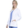 image:imageCherokee Rev Tech Warm Up Scrub Jacket for Women Zip Front 4 PocketsWhite