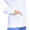image:imageCherokee Rev Tech Warm Up Scrub Jacket for Women Zip Front 4 PocketsWhite
