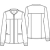 image:imageCherokee Rev Tech Warm Up Scrub Jacket for Women Zip Front 4 PocketsWhite