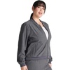 image:imageCherokee Women Scrubs Jacket Zip Front Bomber CK349AHeather Pewter