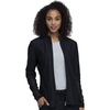 image:imageCherokee Form Warm Up Scrub Jacket for Women Zip Front Mock NeckBlack