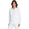image:imageCherokee Luxe Sport Women Warm Up Scrubs Jacket Zip Front CK300White
