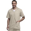 image:imageCherokee Mens Zip Up Jacket Traditional Fit Lapel Collar with Half Sleeves 4300Khaki