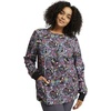 image:imageCherokee Printed Snap Front Womens Scrub Jacket with 2 PocketsWork of Heart