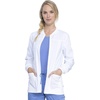image:imageCherokee Rev Tech Warm Up Scrub Jacket for Women Zip Front 4 PocketsWhite