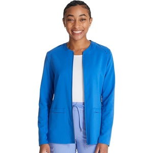image:imageCherokee Atmos Scrub Jacket for Women Shirttail Hem 2 PocketsRoyal