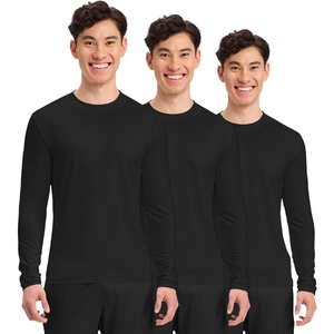 image:imageCherokee Basics Long Sleeve Underscrub for Men Crew Neck Compression ShirtBlack  3 Pack