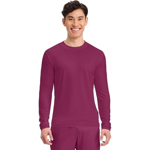 image:imageCherokee Basics Long Sleeve Underscrub for Men Crew Neck Compression ShirtWine