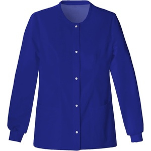 image:imageCherokee Luxe Women Warm Up Scrubs Jacket Snap Front 1330Galaxy Blue