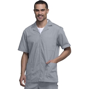 image:imageCherokee Mens Zip Up Jacket Traditional Fit Lapel Collar with Half Sleeves 4300Grey