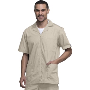 image:imageCherokee Mens Zip Up Jacket Traditional Fit Lapel Collar with Half Sleeves 4300Khaki
