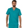 image:imageCherokee Premium Scrub Set for Men VNeck Top with Tapered Leg PantTeal Blue