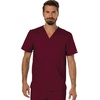 image:imageCherokee Premium Scrub Set for Men VNeck Top with Tapered Leg PantWine