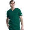image:imageCherokee Scrub Set for Men VNeck Modern Fit Top amp Jogger PantHunter Green