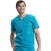 image:imageCherokee Scrub Set for Men VNeck Modern Fit Top amp Jogger PantTeal Blue