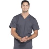 image:imageCherokee Scrub Set for Men VNeck Scrub Top amp Cargo PantPewter
