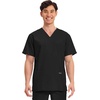 image:imageCherokee Scrub Set for Men VNeck Top with Tapered Leg Cargo PantBlack