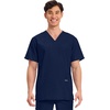 image:imageCherokee Scrub Set for Men VNeck Top with Tapered Leg Cargo PantNavy