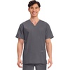 image:imageCherokee Scrub Set for Men VNeck Top with Tapered Leg Cargo PantPewter