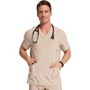 image:imageCherokee Scrub Set for Men VNeck Top with Tapered Leg PantKhaki