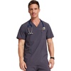 image:imageCherokee Scrub Set for Men VNeck Top with Tapered Leg PantPetwer