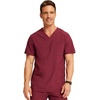 image:imageCherokee Scrub Set for Men VNeck Top with Tapered Leg PantWine