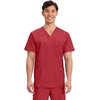 image:imageCherokee Scrub Set for Men VNeckTop amp Tapered Leg PantRed